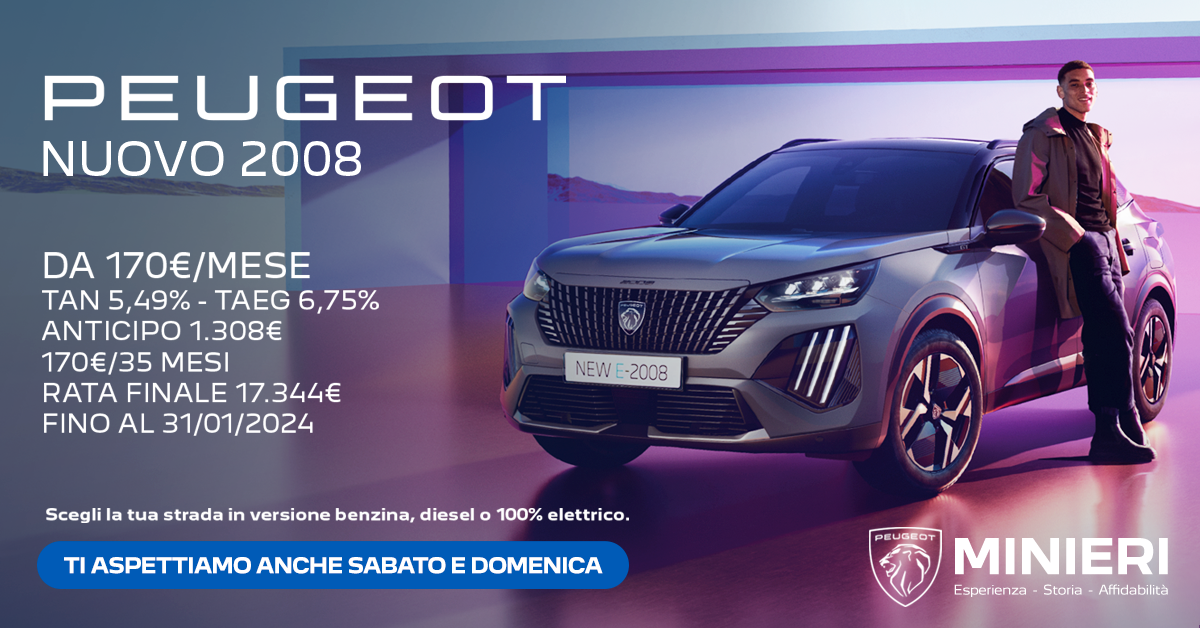 Sabato 27 e domenica 28 gennaio scopri il Nuovo SUV Peugeot 2008!